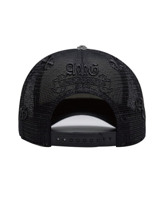 A&G【限定・受注】 LEATHER PATCH TRUCKER CAP/SV925