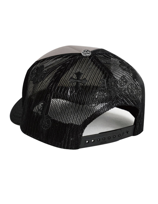 A&G【受注】SKULL LEATHER PATCH TRUCKER CAP/SV925