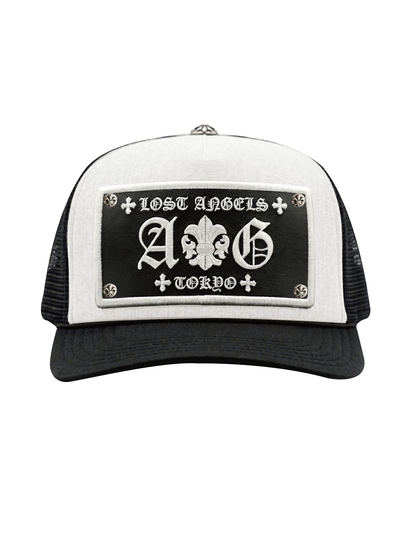 A&G【限定・受注】 LEATHER PATCH TRUCKER CAP/SV925