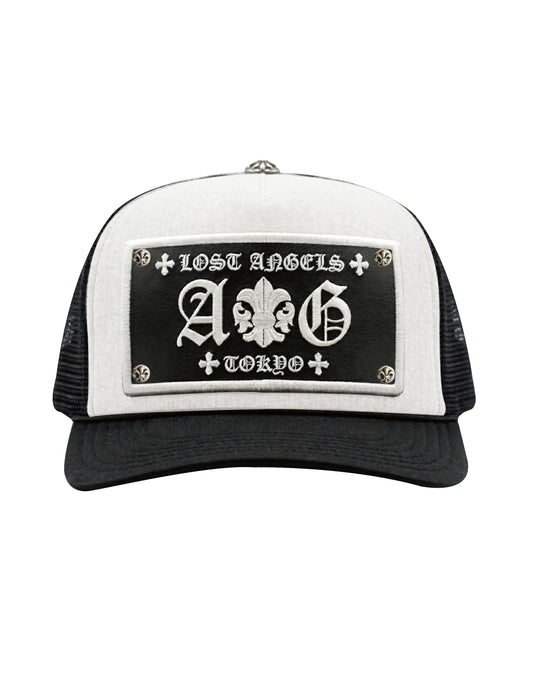 A&G【限定・受注】 LEATHER PATCH TRUCKER CAP/SV925