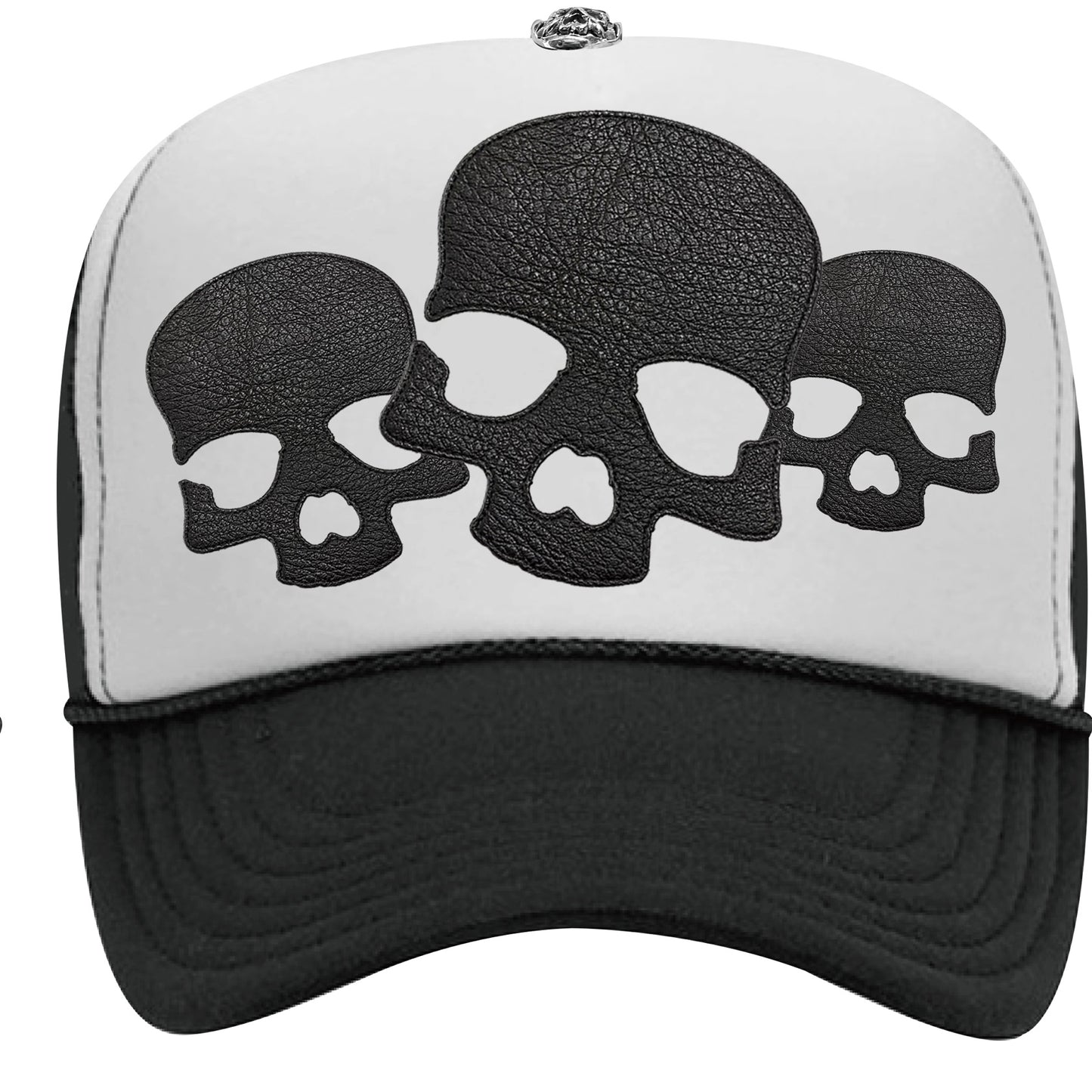 A&G【受注】SKULL LEATHER PATCH TRUCKER CAP/SV925