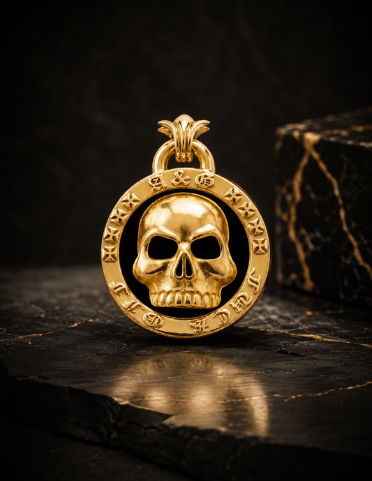 A&G【時価・受注】18k MEDAL PENDANT TOP/SKULL