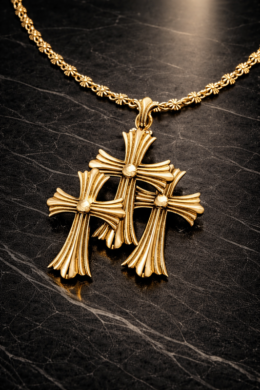 A&G【時価・受注】18k 3CROSS45 PENDANT TOP