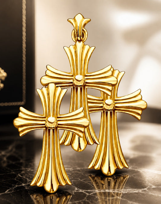 A&G【時価・受注】18k 3CROSS45 PENDANT TOP