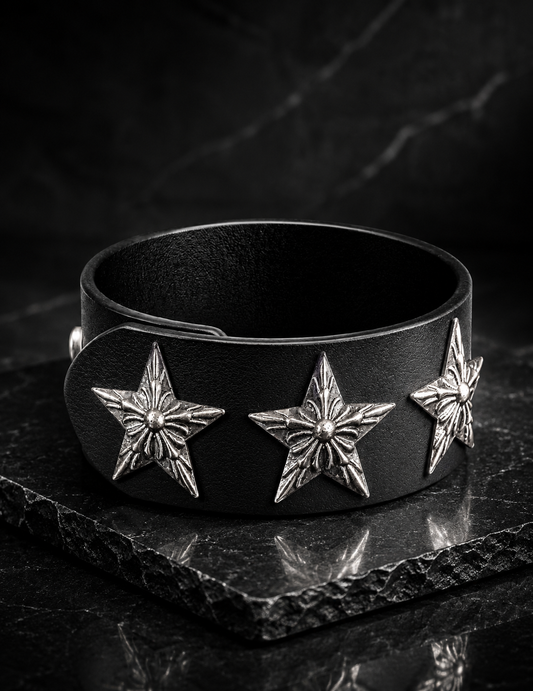 A&G【受注】LEATHER BRACELET /3STAR