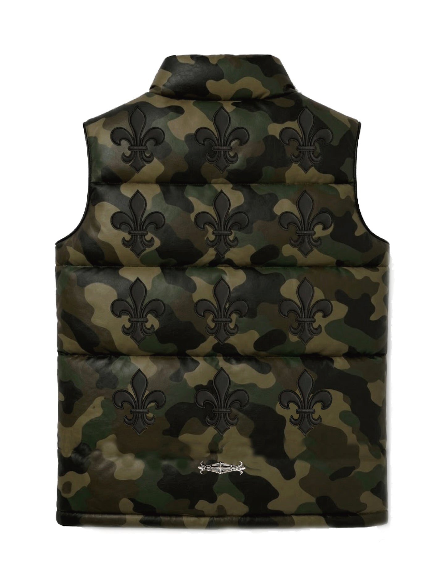 A&G【受注】ZIP DOWN LEATHER VEST [CAMO]