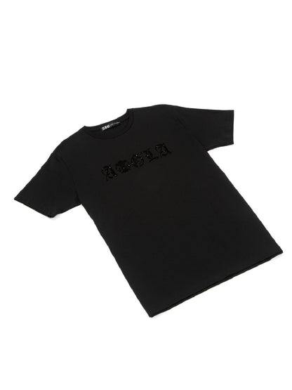 AGLA FULL CRYSTAL TEE /BLACK [Ships in 3 business days]