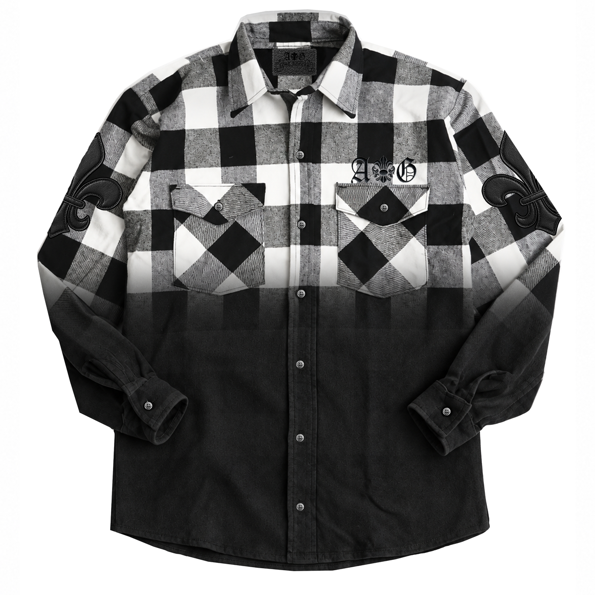 A&G【受注・限定】 HALF BLACK FLANNEL SHIRT FDL/BLACK&WHITE