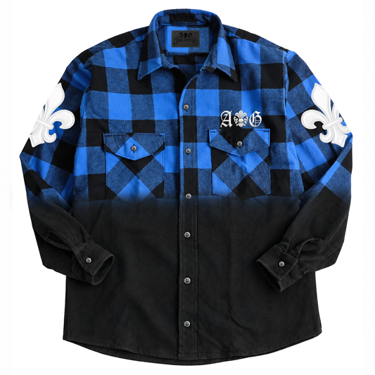 A&G【受注・限定】 HALF BLACK FLANNEL SHIRT FDL/BLACK&BLUE