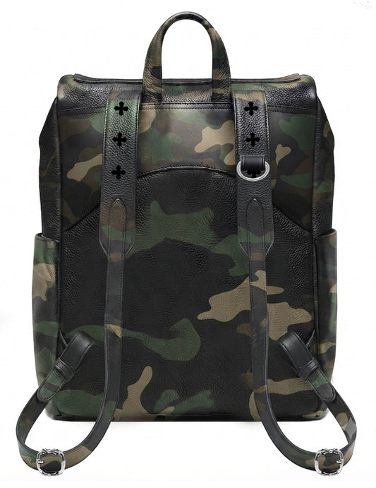 A&G【受注】 CAMO Leather BACK PACK CROSS45