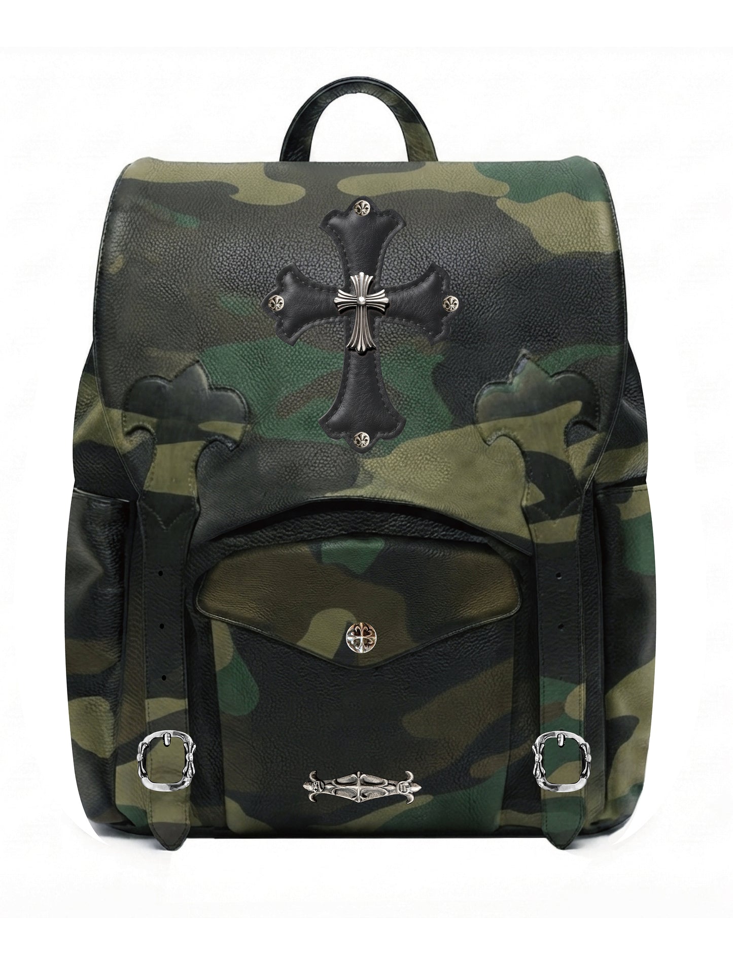 A&G【受注】 CAMO Leather BACK PACK CROSS45