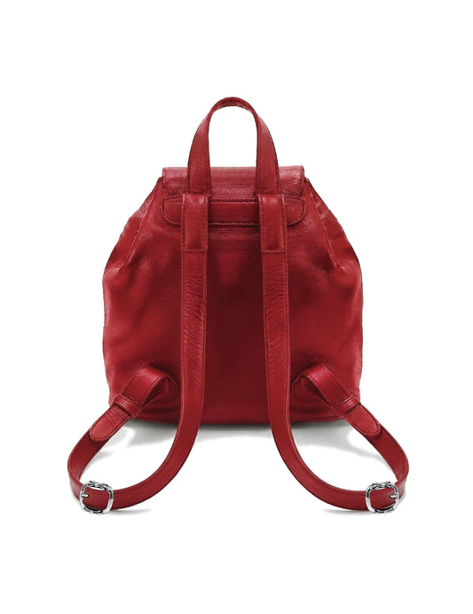 A&G【受注】RED Leather MINI  BACK PACK CROSS
