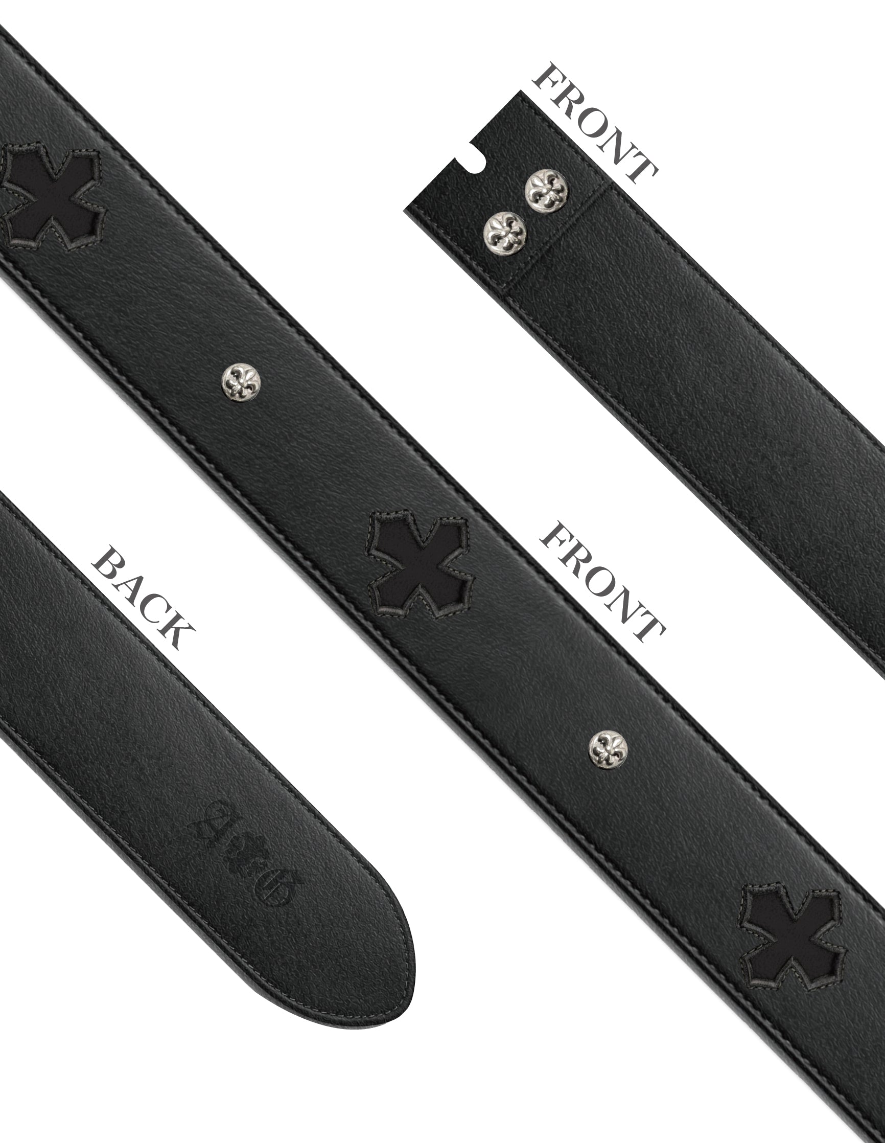 A&G 【受注】CROSS LEATHER BELT SILVER STUDS – AGTOKYO