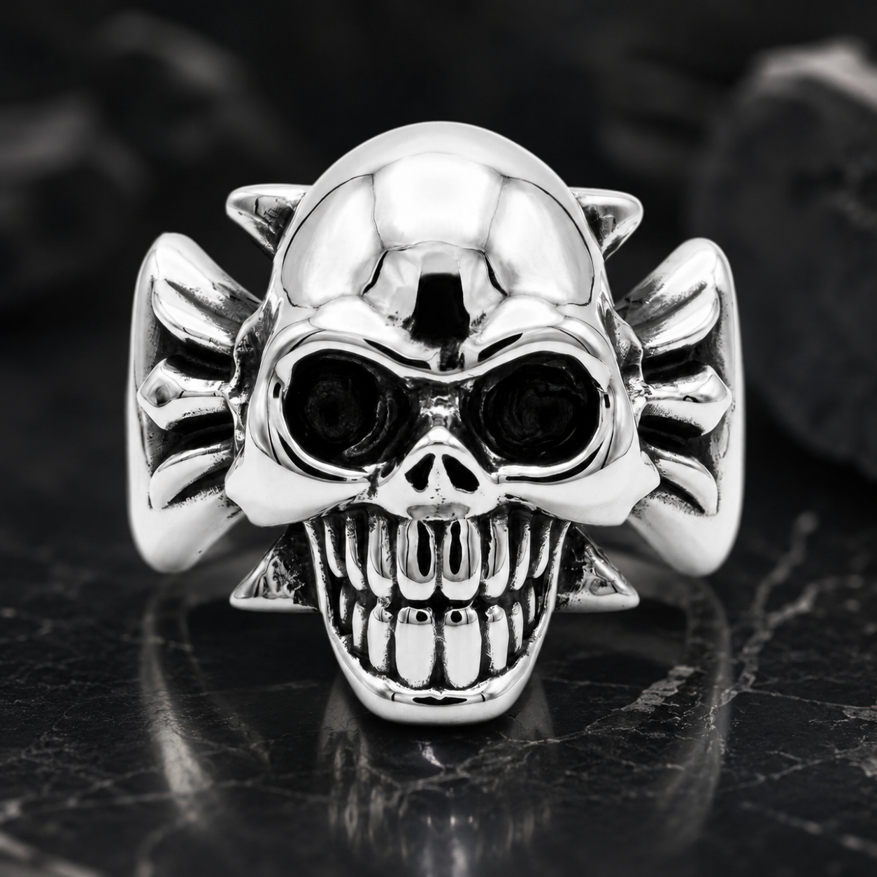 A&G【受注】CROSS SKULL RING