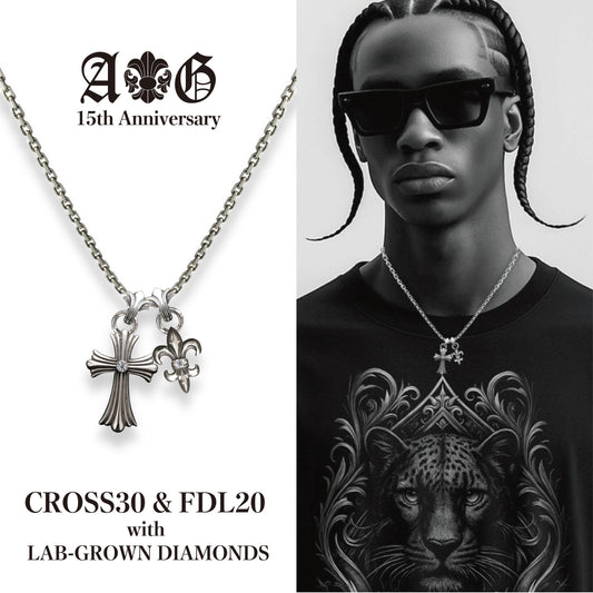 【受注予約特別割引限定5個】A&G JAPAN15th ANNIVLub DIAMOND CROSS30+CROSSorFDL20+CHAIN(S)45cm  SET