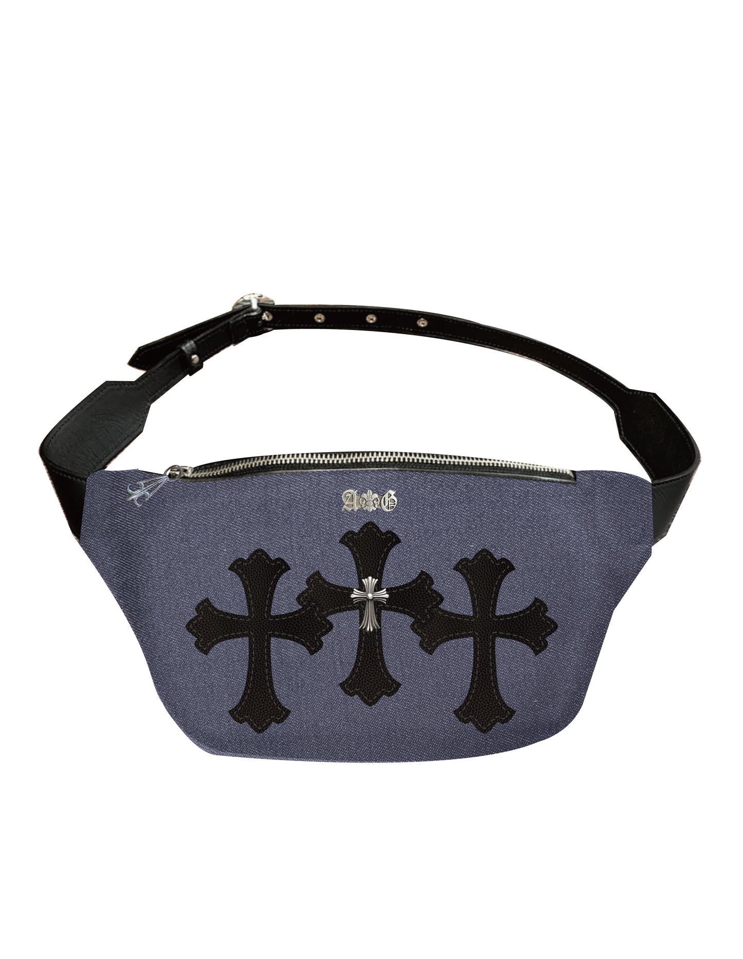 A&G【受注】Indigo DENIM&LEATHER Belt BAG