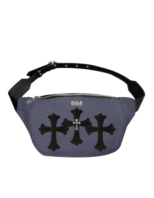 A&G【受注】Indigo DENIM&LEATHER Belt BAG