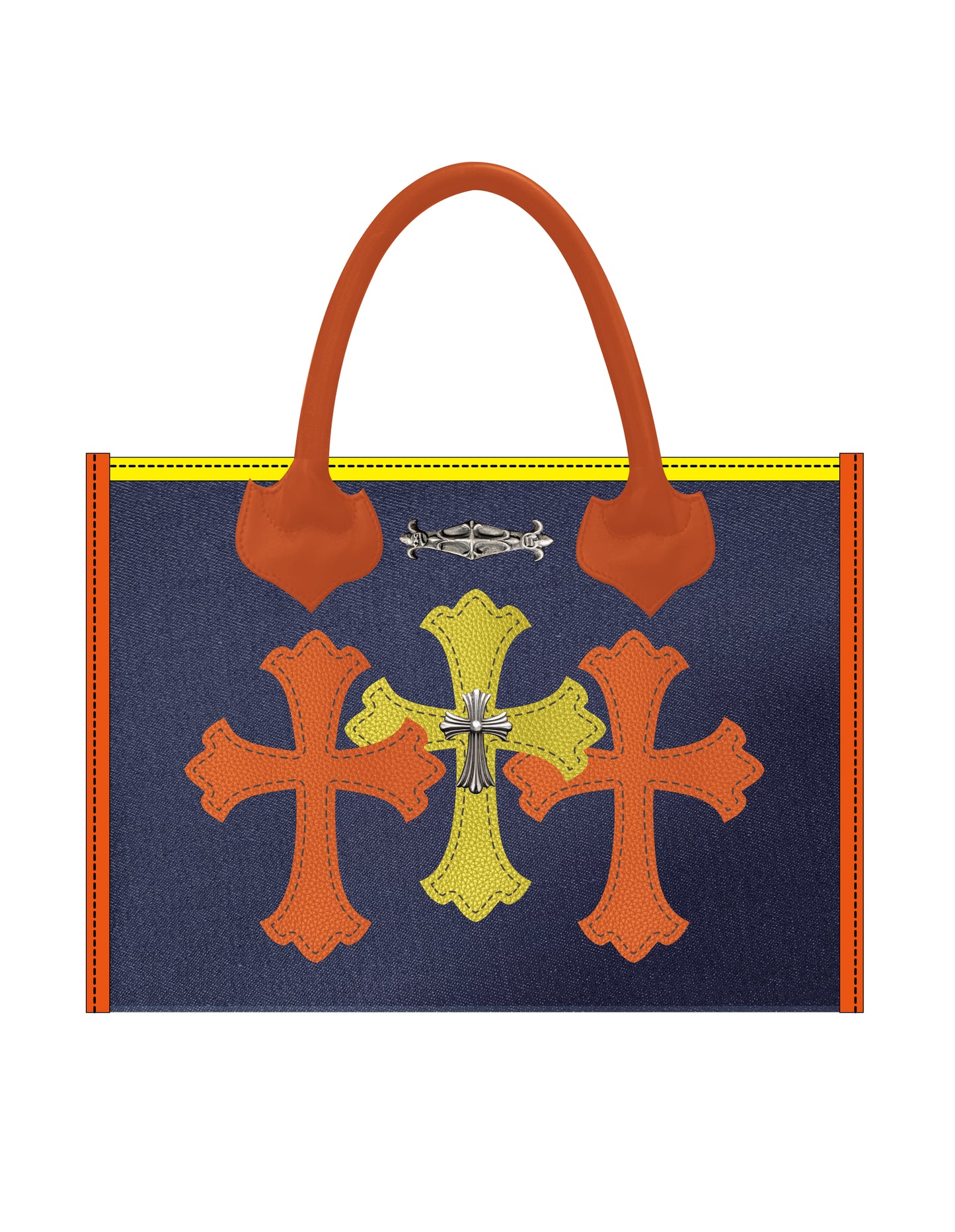 A&G【受注】DENIM  SQUARE TOTE BAG(L)