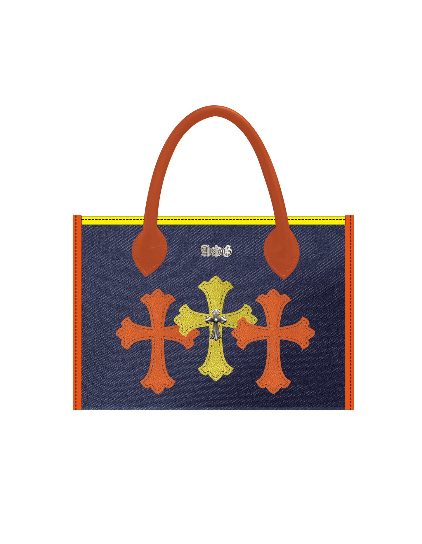 A&G【受注】DENIM  SQUARE TOTE BAG(M)