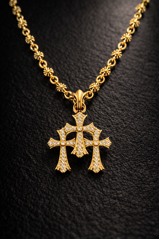 A&G【受注】18k 3CROSS20 DIAMOND PENDANT TOP