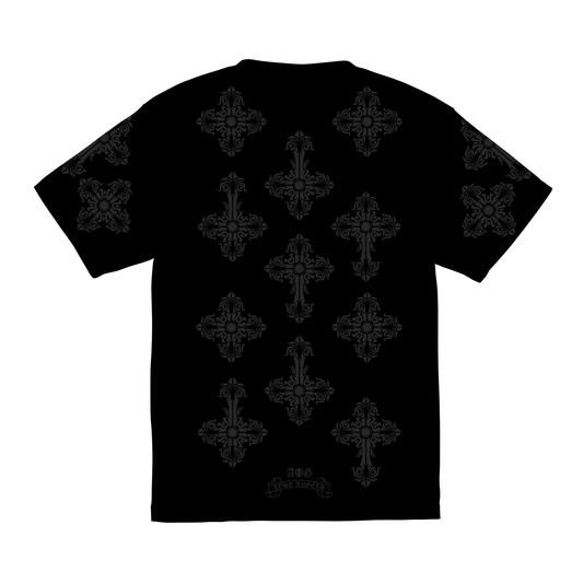 A&G【受注】GOTHIC CROSS  TEE/BK