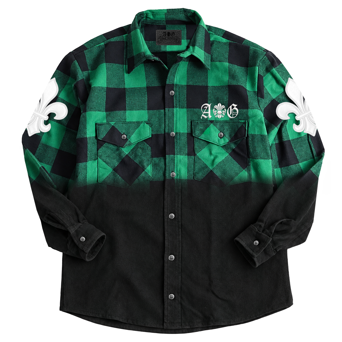 A&G【受注・限定】 HALF BLACK FLANNEL SHIRT FDL/BLACK&GREEN