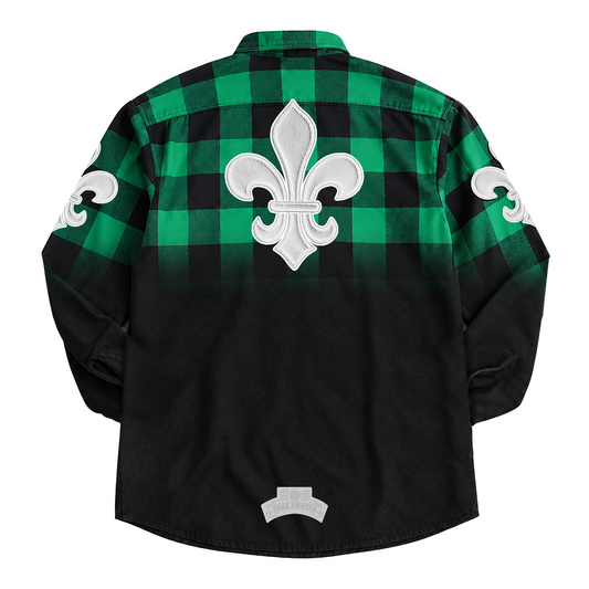 A&G【受注・限定】 HALF BLACK FLANNEL SHIRT FDL/BLACK&GREEN