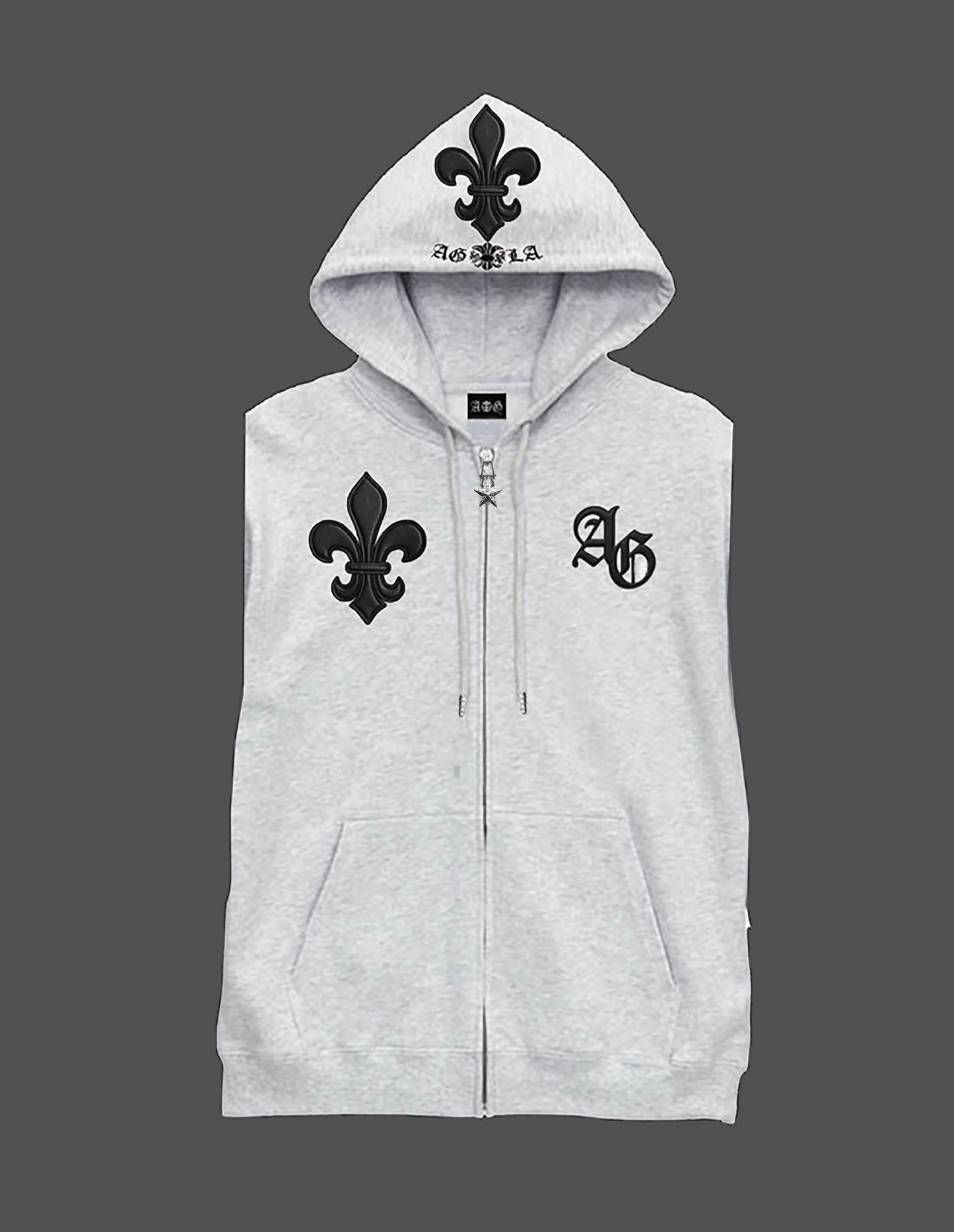 A&G【受注】NO SLEEVE HOODIE GRAY/FDL