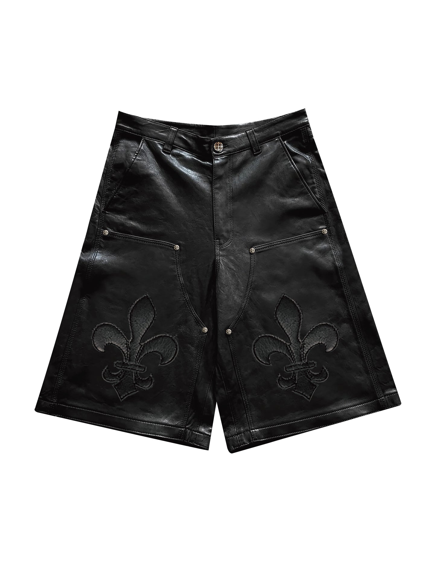 A&G【受注】 LEATHER SHORTS/FDL/BK