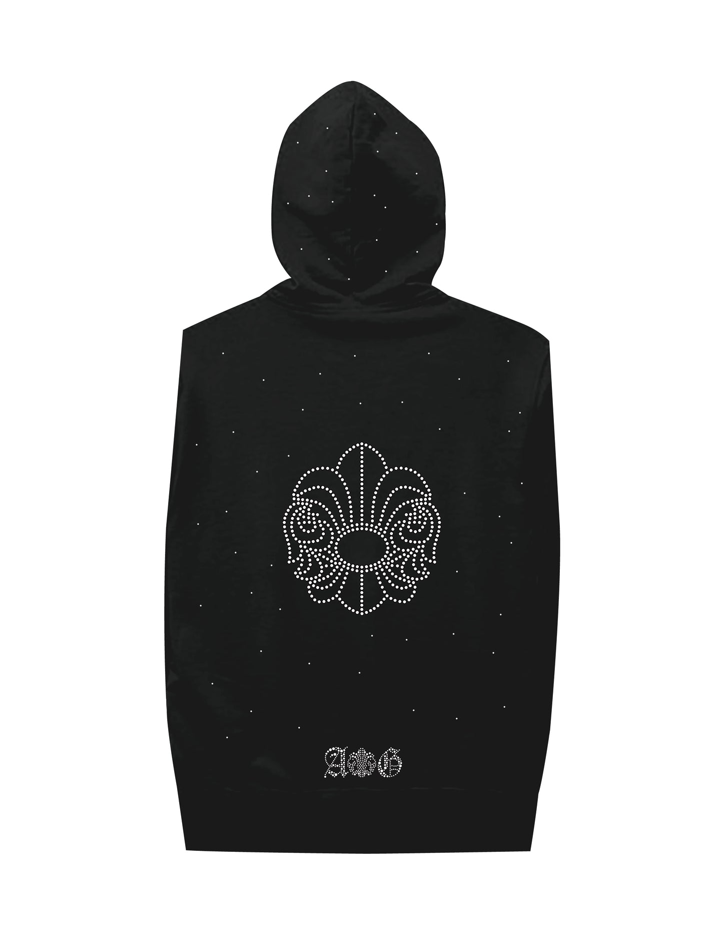 A&G NO SLEEVE HOODIE/FULL CRYSTAL