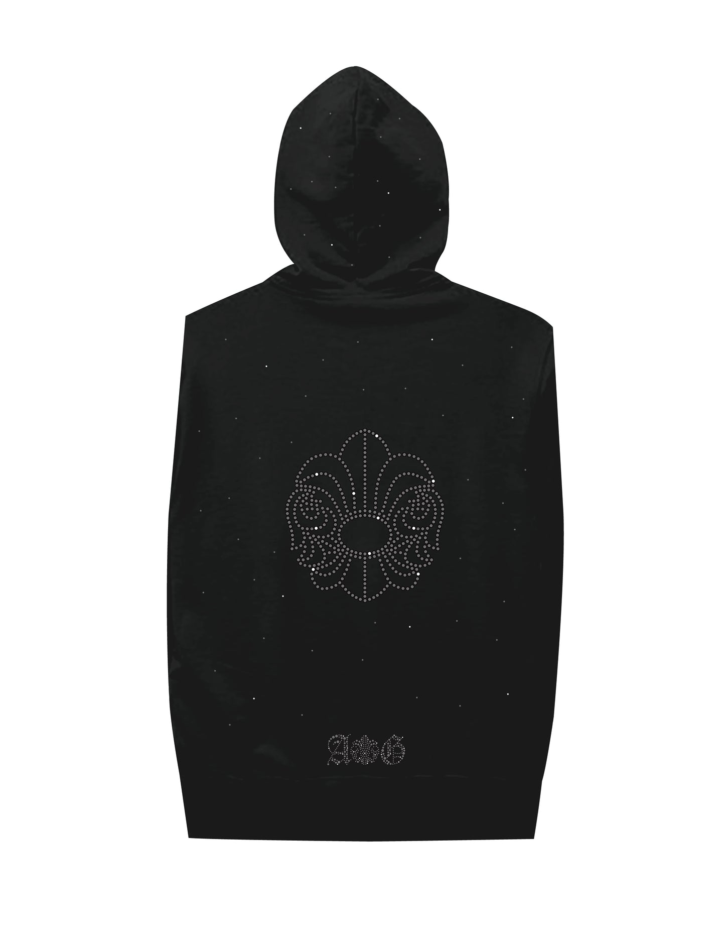 A&G NO SLEEVE HOODIE/FULL CRYSTAL