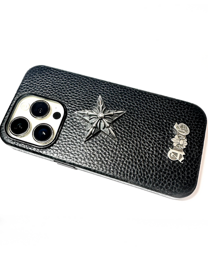 STAR LEATHER IPHONE CASE [Ships in 10 business days]