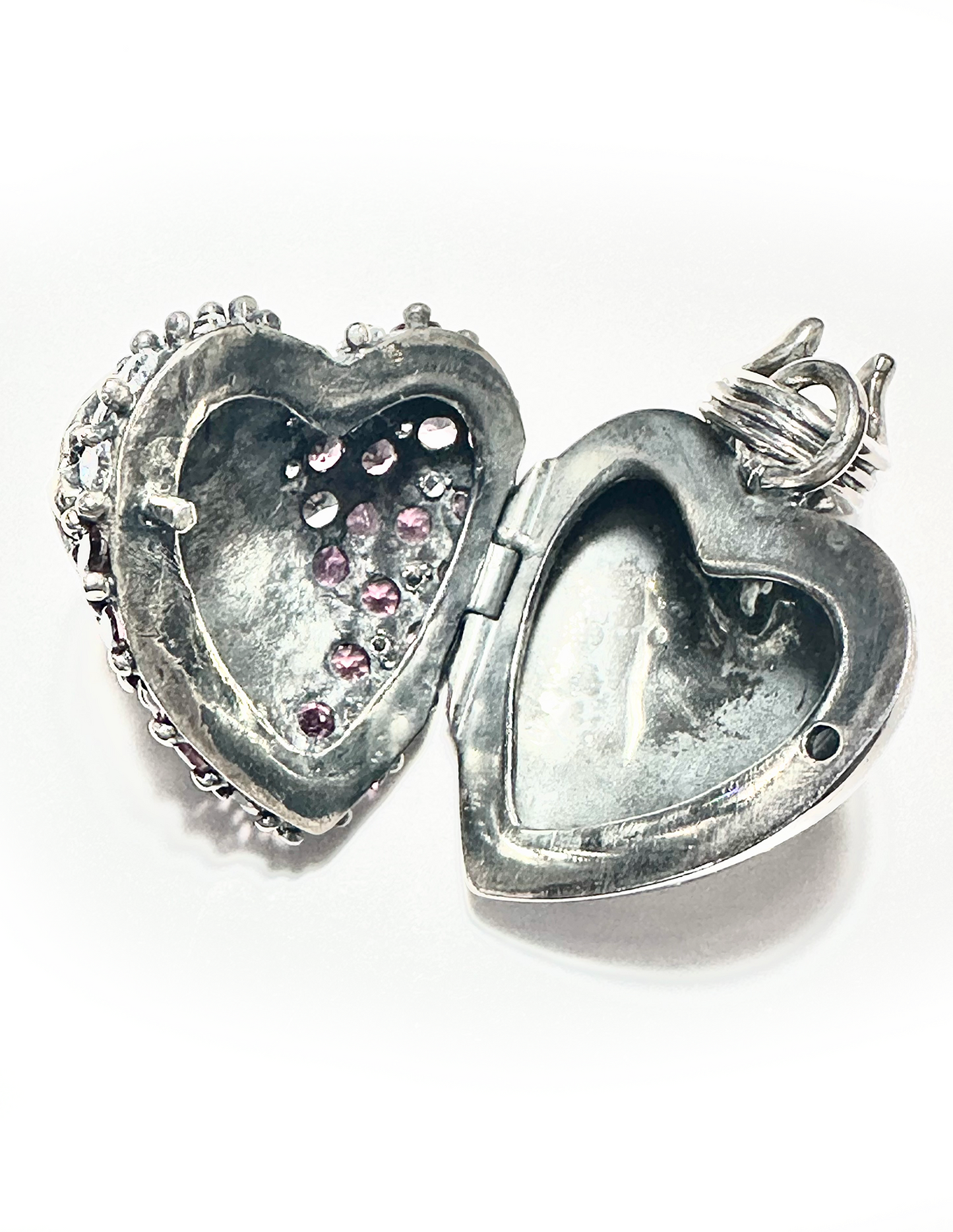 【xmas対象商品30%オフ】HEART COLOR STONE HEART LOCKET PENDANT