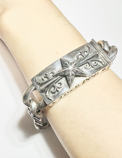 STAR FLORAL ID BRACELET/DIAMOND [Ships in 3 business days]