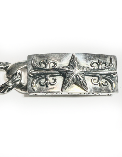 STAR FLORAL ID BRACELET/DIAMOND [Ships in 3 business days]