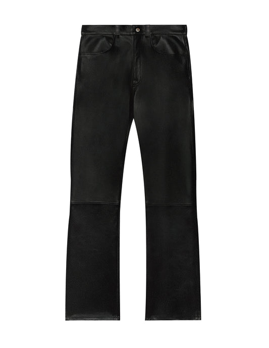 A&G 新作LEATHER BOOT CUT PANTS