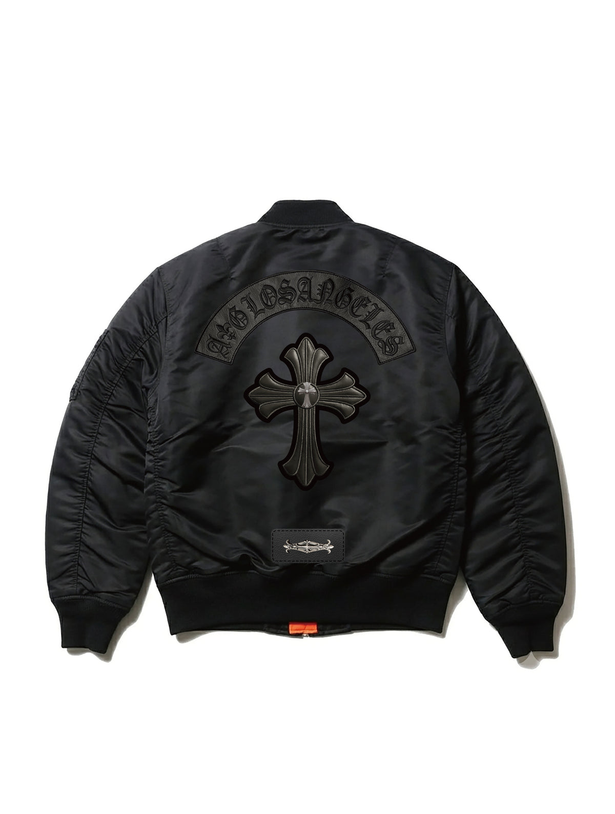 A&G【受注・限定各サイズ3着】MA1 LEATHER PATCH CUSTOM/CROSS/BLACK
