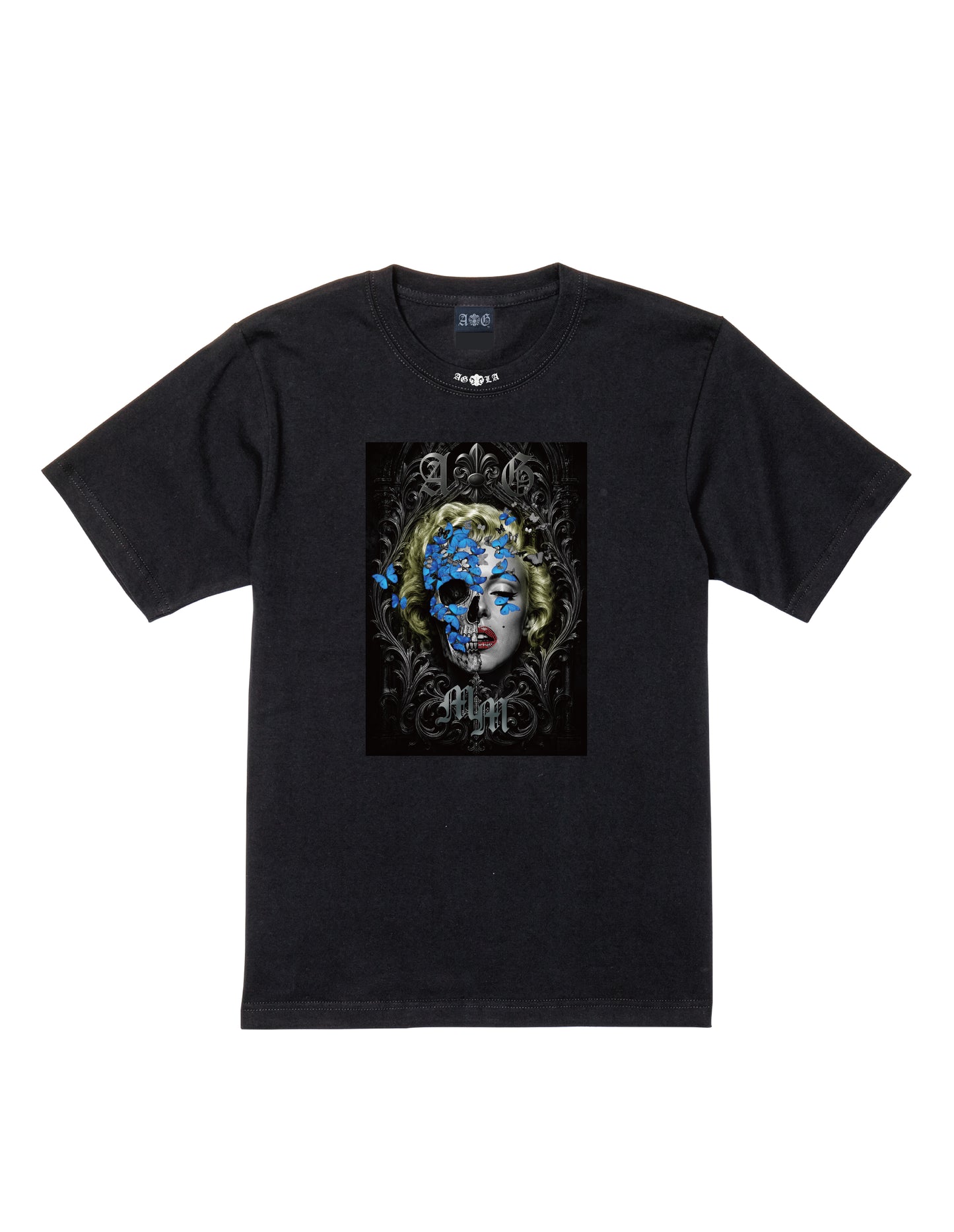 A&G【受注】MARILYN SKULL CRYSTAL  TEE/BK