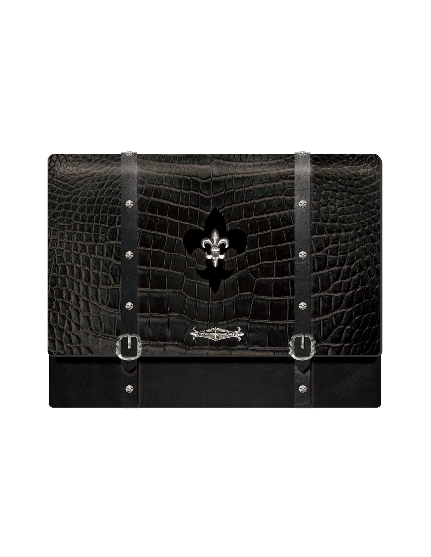 A&G CROCODILE&LEATHER MESSENGER BAG