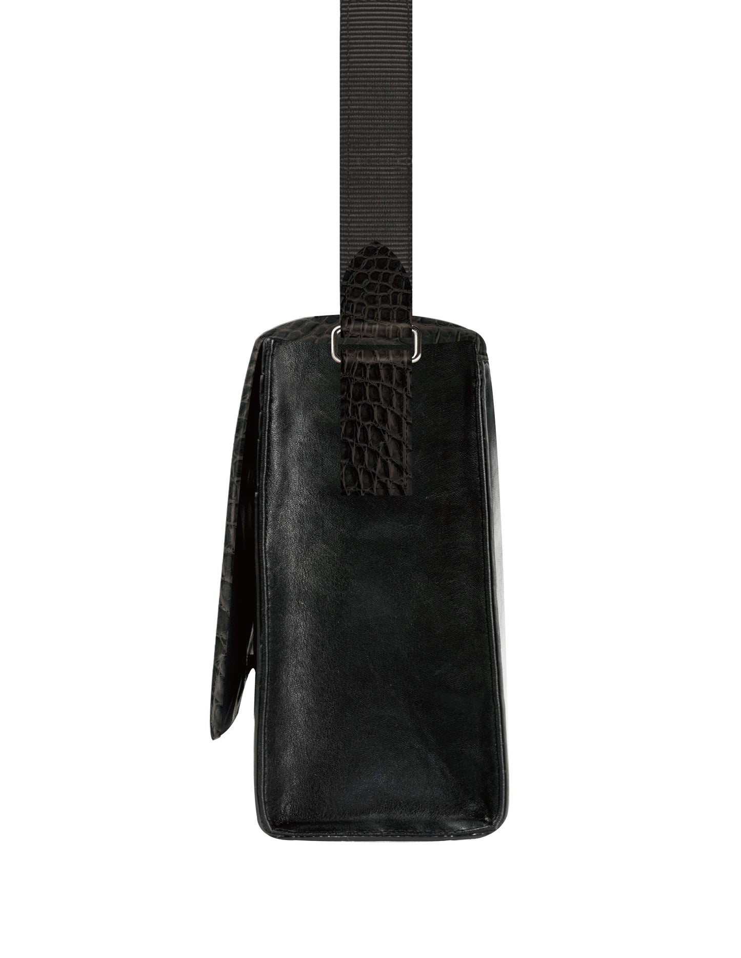 A&G CROCODILE&LEATHER MESSENGER BAG