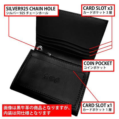 LEATHER MINI WALLET MULTICOLOR BLACK