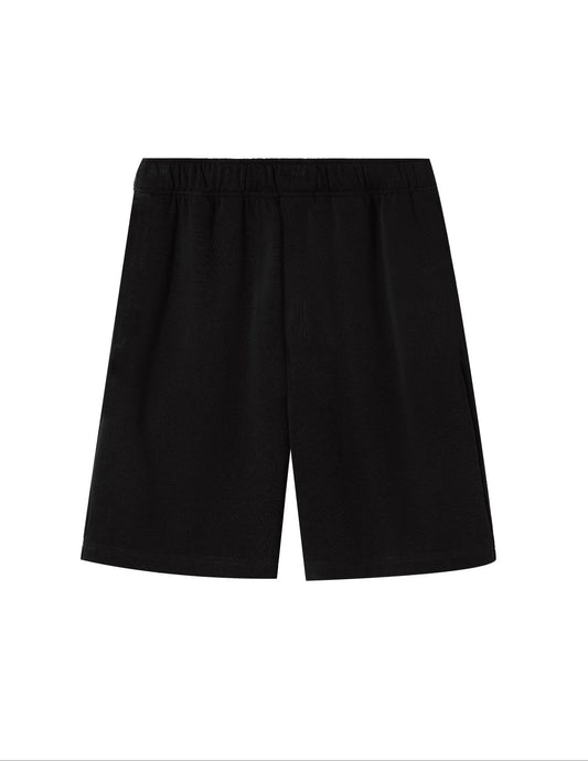 A&G【受注】SS SILK COTTON BLEND SHORTS BLACK/CROSS(LIMITD)