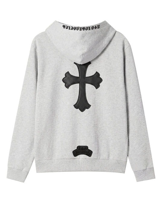 A&G【受注】SS SILK COTTON BLEND HOODIE GRAY/CROSS(LIMITD)