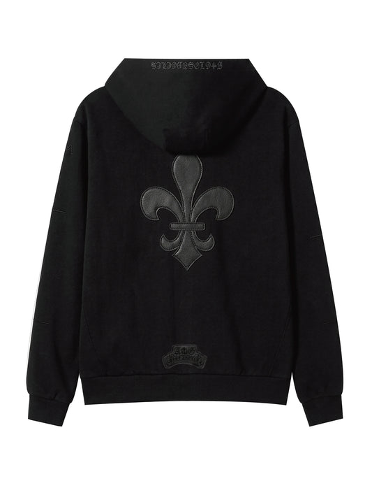 A&G【受注】SS SILK COTTON BLEND HOODIE BLACK/FDL(LIMITD)
