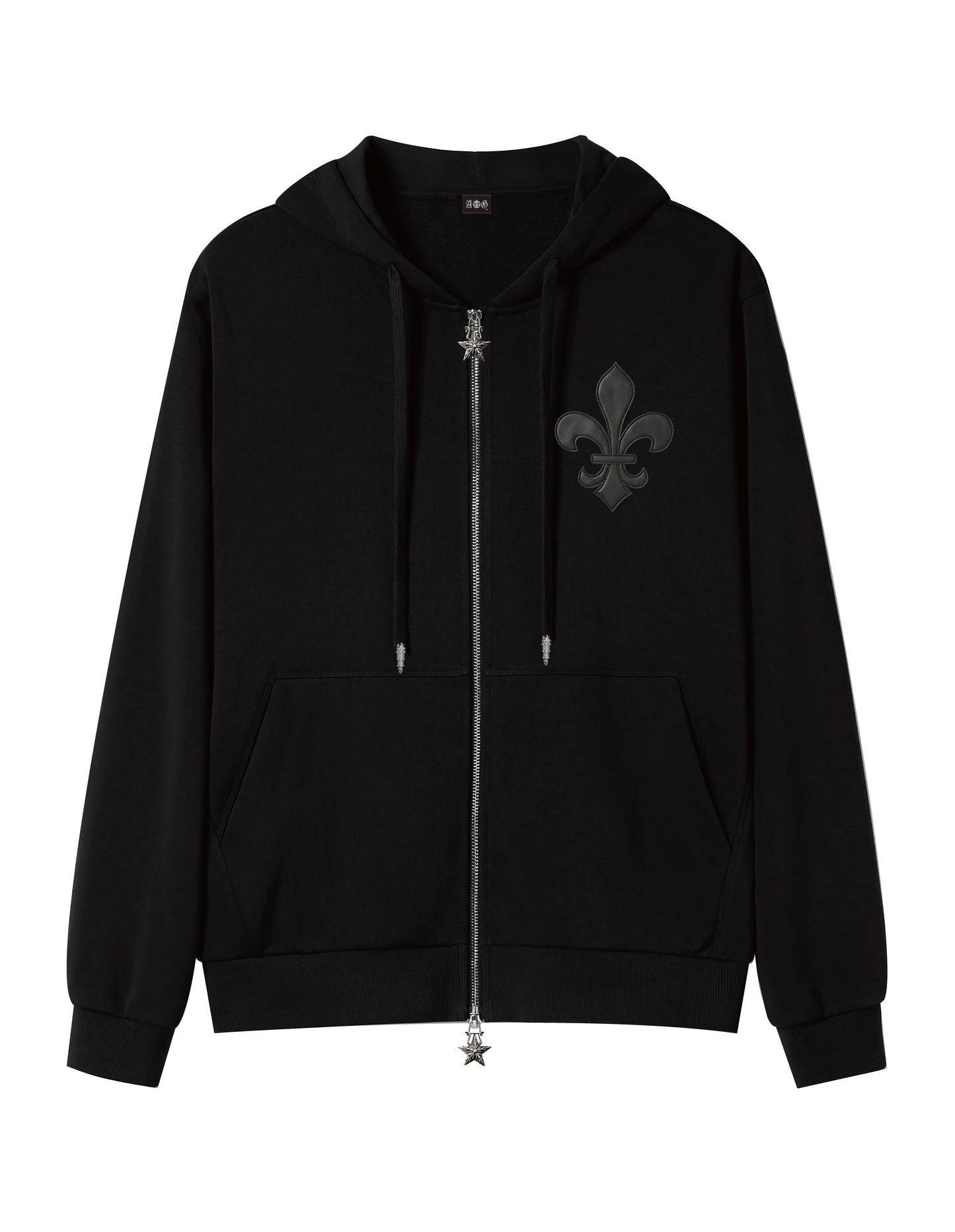 A&G【受注】SS SILK COTTON BLEND HOODIE BLACK/FDL(LIMITD)