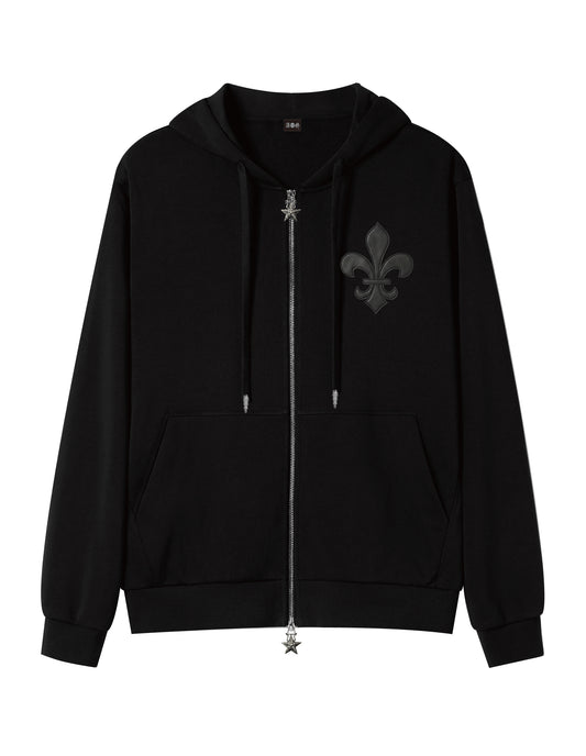 A&G【受注】SS SILK COTTON BLEND HOODIE BLACK/FDL(LIMITD)