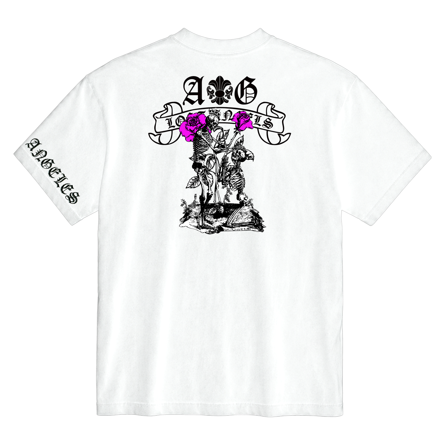 A&G【受注】A&G TWO SKELETON  POCKET TEE/WH