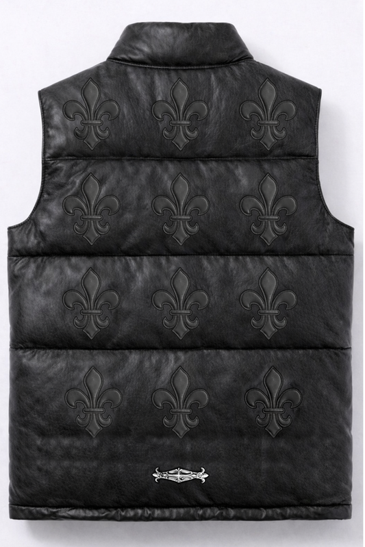 A&G【受注】ZIP  DOWN LEATHER VEST