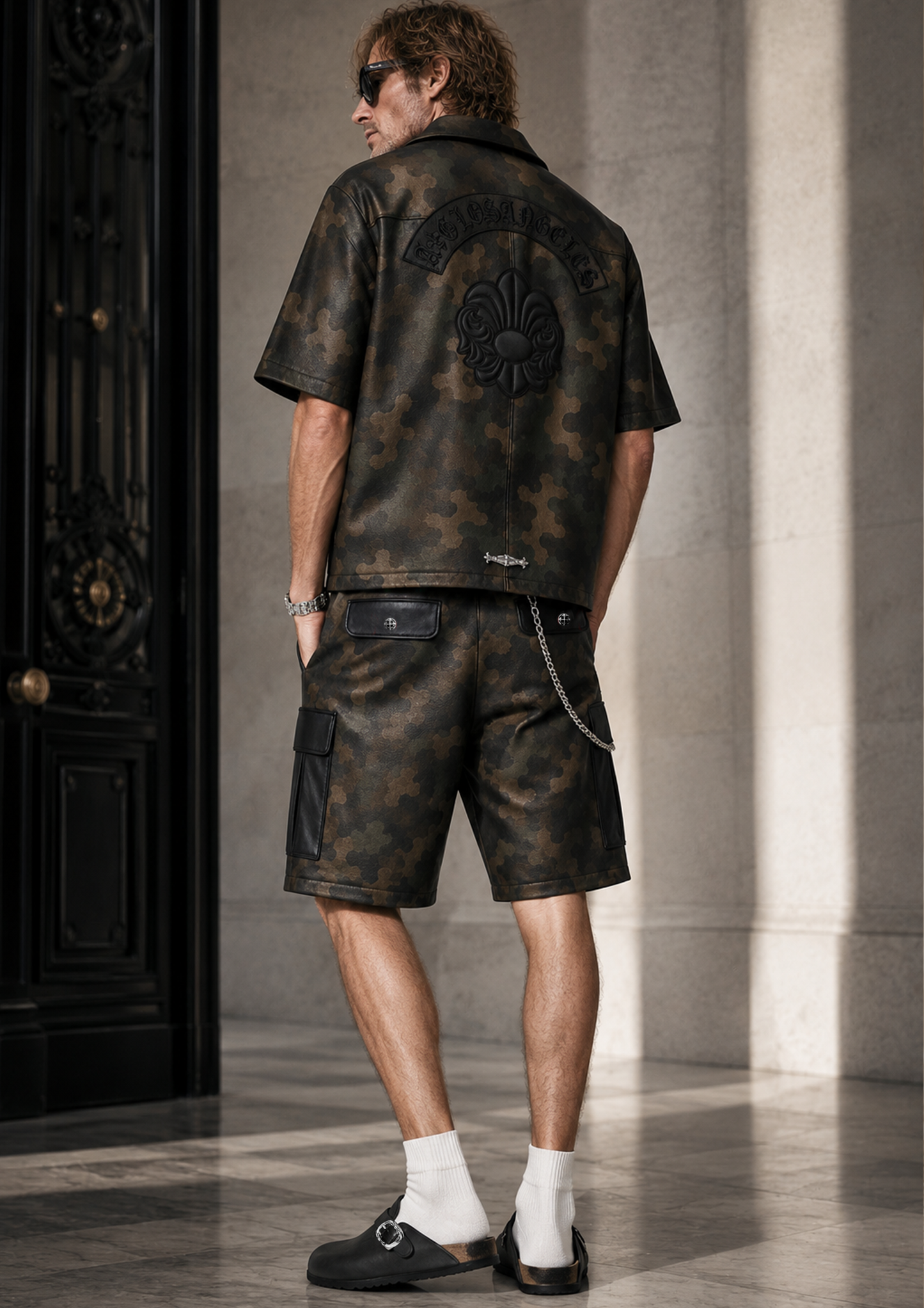 A&G【受注】CAMO  LEATHER SHORT SLEEVE/FDL