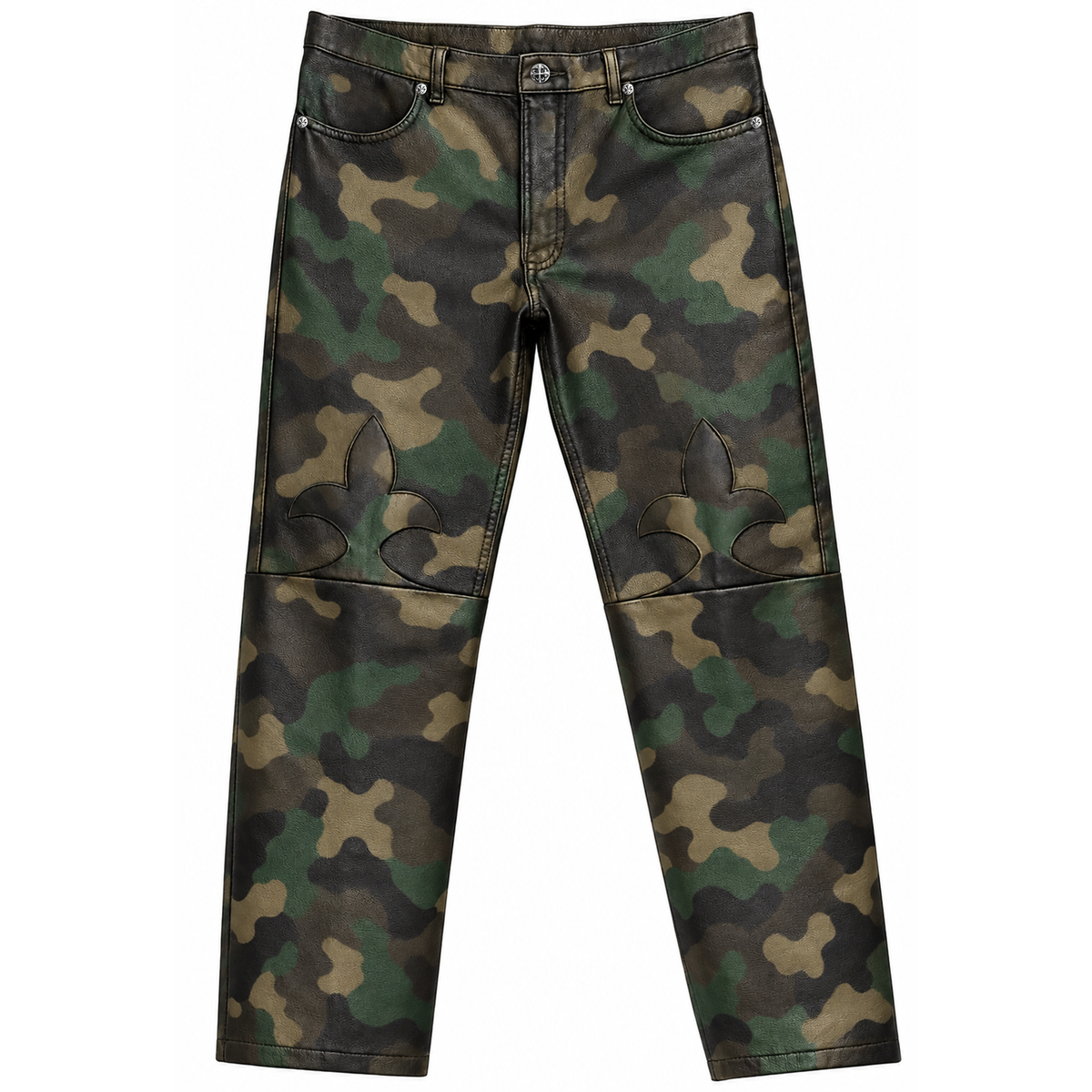 A&G 【受注】FDL STRAIGHT LEATHER PANTS/CAMO